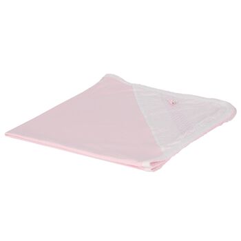 Baby Girls Pink & White Blanket