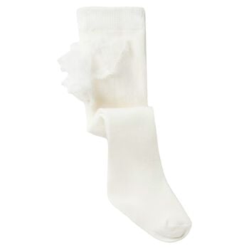 Baby Girls Ivory Ruffle Knitted Socks