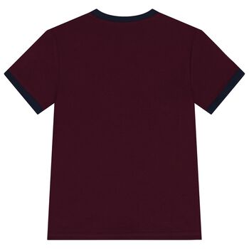 Boys Burgundy Polo Bear T-Shirt