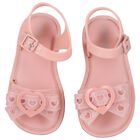 Younger Girls Pink Glitter Jelly Sandals, 1, hi-res