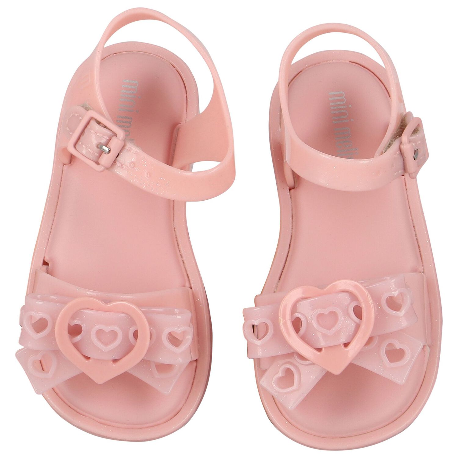 Younger Girls Pink Glitter Jelly Sandals, 1, hi-res image number null