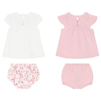 Baby Girls White & Pink Shorts Set ( 2-Pack ), 1 Baby Girls White & Pink Shorts Set ( 2-Pack )
