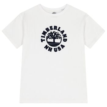 Boys White Logo T-Shirt