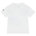 Boys White & Beige Logo Shorts Set, 1, hi-res