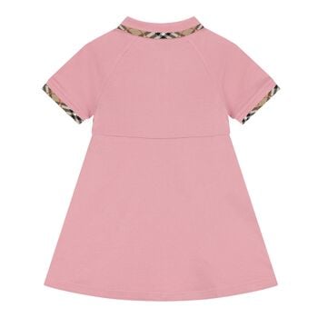 Baby Girls Pink Check Polo Dress