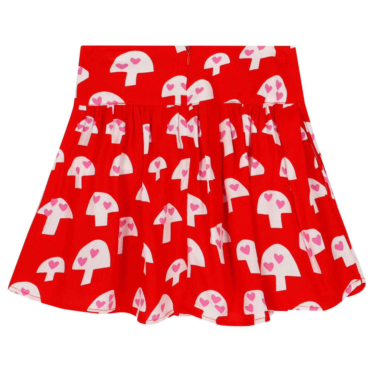 Girls Red Mushroom Skirt, 1, hi-res