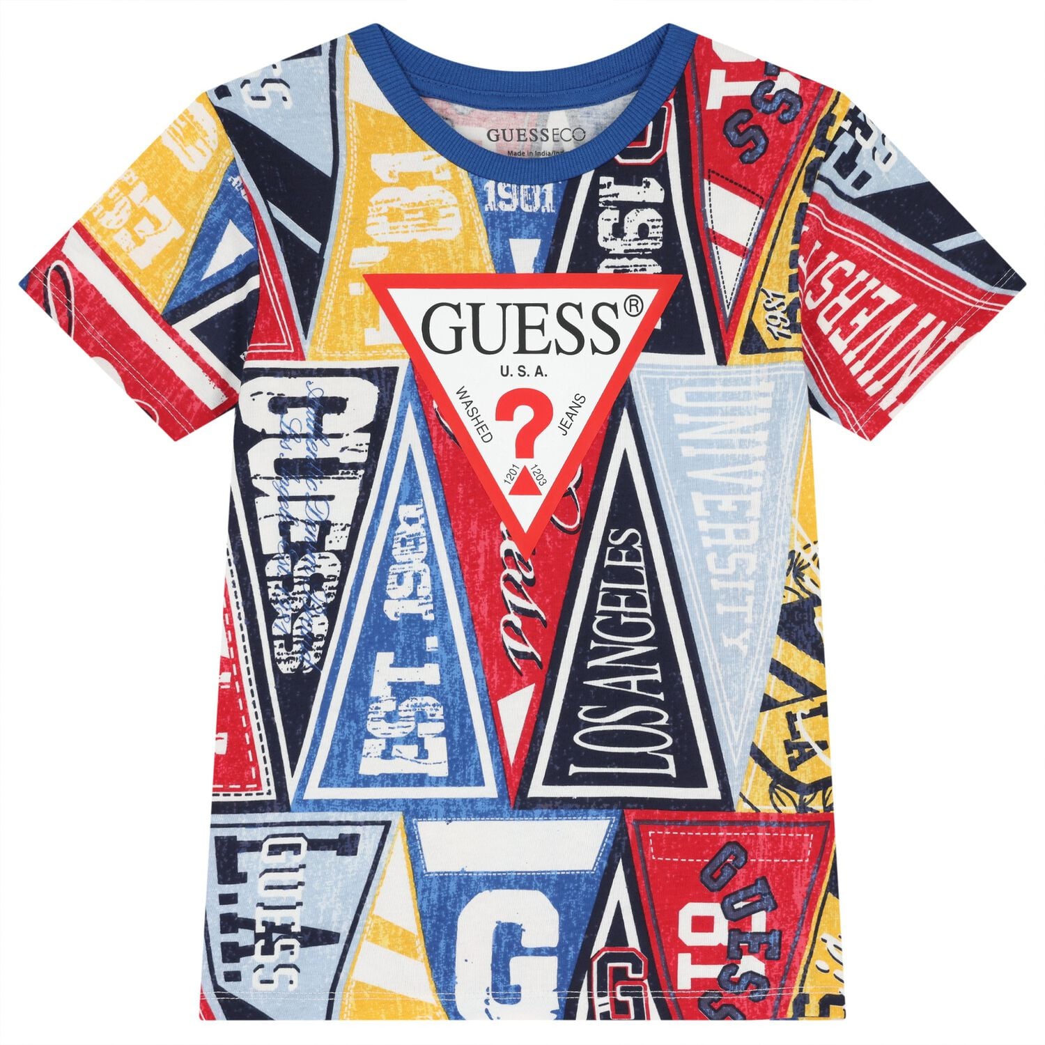 Boys Multi-Coloured Logo T-Shirt, 3, hi-res
