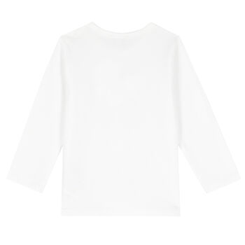 Baby Boys White Teddy Long Sleeve Top