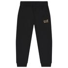 Boys Black Logo Tracksuit, 1, hi-res