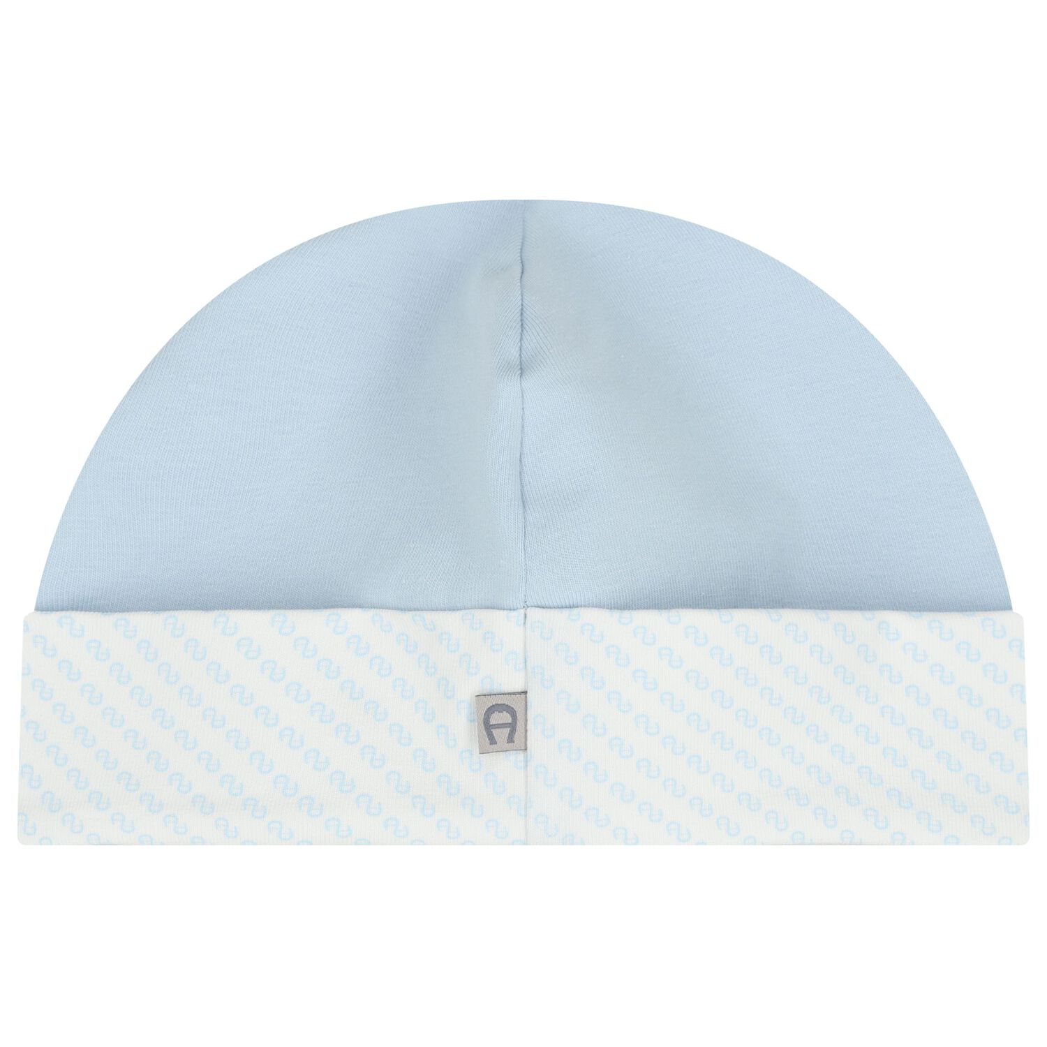 Baby Boys Blue & White Logo Hat, 1, hi-res