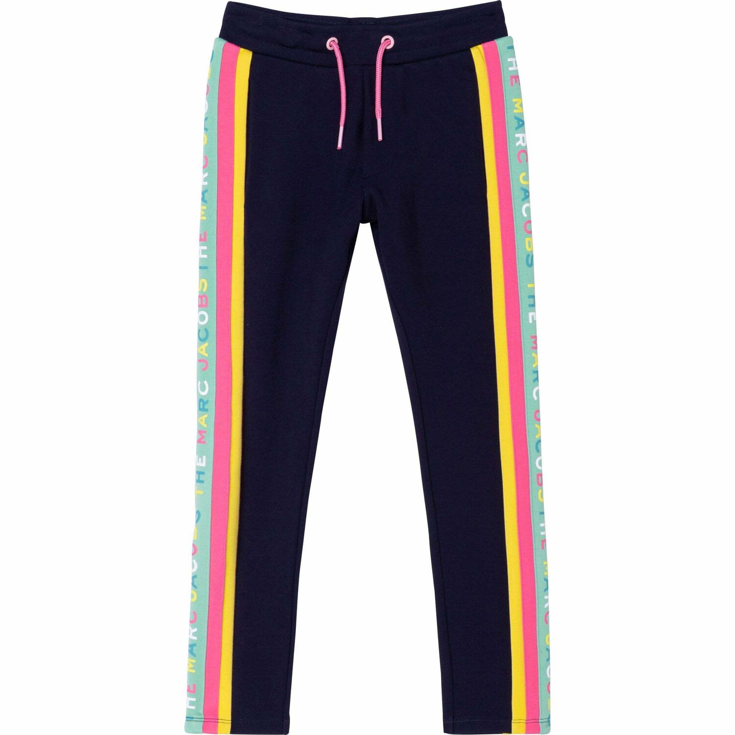 Girls Navy Logo Joggers, 1, hi-res