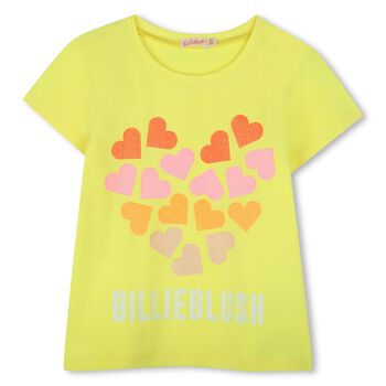 Girls Yellow Heart Logo T-Shirt