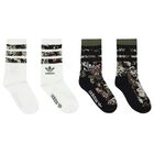 White & Green Camouflage Logo Socks ( 2- Pack ), 1, hi-res