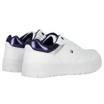 Boys White Logo Trainers