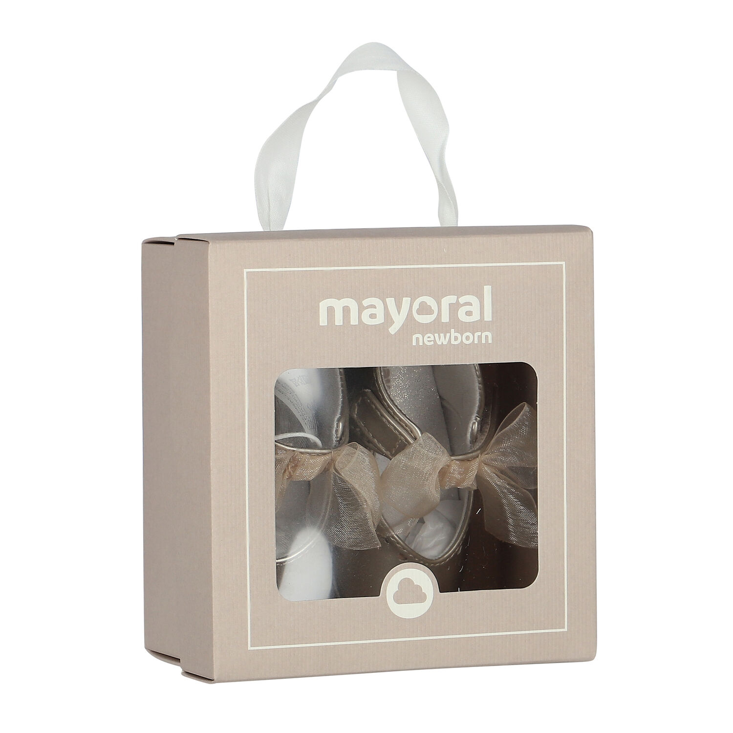 Baby Girls Gold Bow Pre Walker Shoes, 2, hi-res