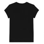 Girls Black Logo T-Shirt, 1, hi-res