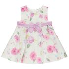 Baby Girls White Floral Dress, 1, hi-res