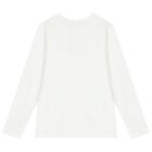 Girls White & Pink Teddy Bear Skirt Set, 1, hi-res