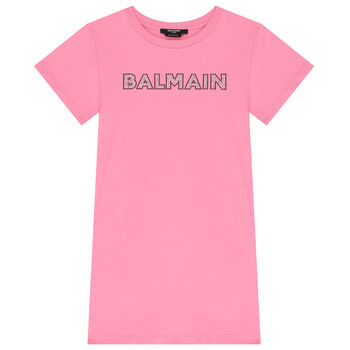 Girls Pink Logo T-Shirt Dress