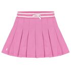 Girls Pink Pleated Skirt, 1, hi-res