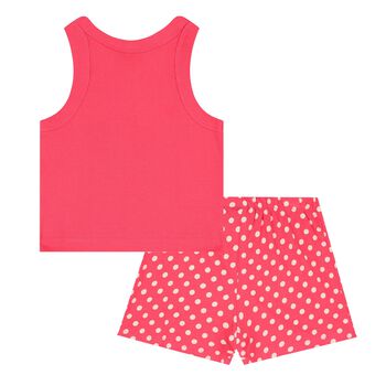 Girls Pink Minnie Mouse Shorts Set