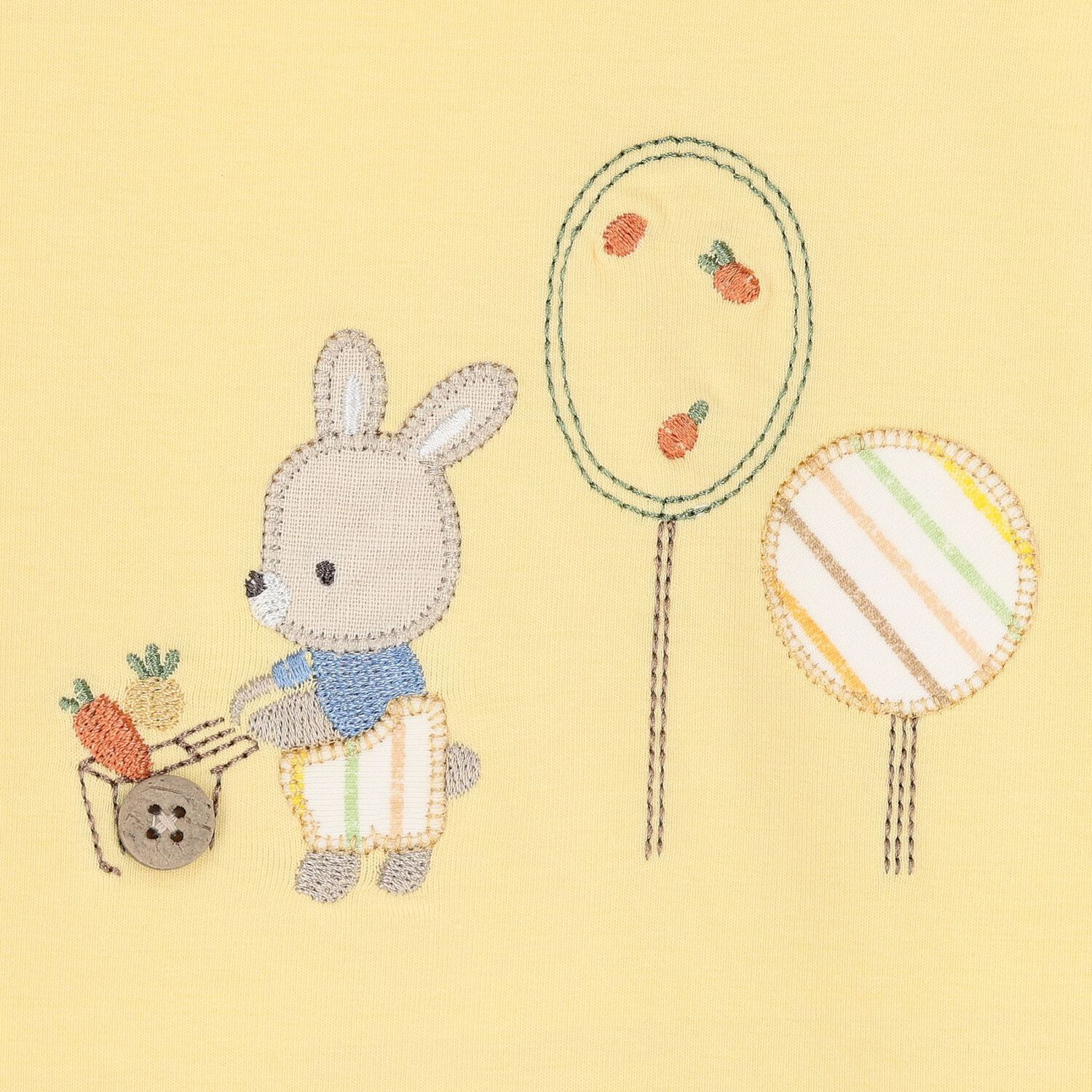 افرول بطبعه بانى باللون العاجى والاصفر ( 2 قطعه ) , 3, hi-res