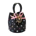 Girls Black Mini Handbag Keychain ( 8CM ), 1, hi-res