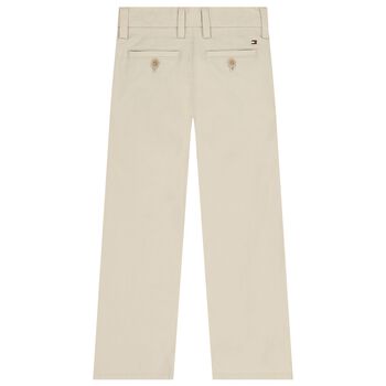 Boys Beige Chino Trousers