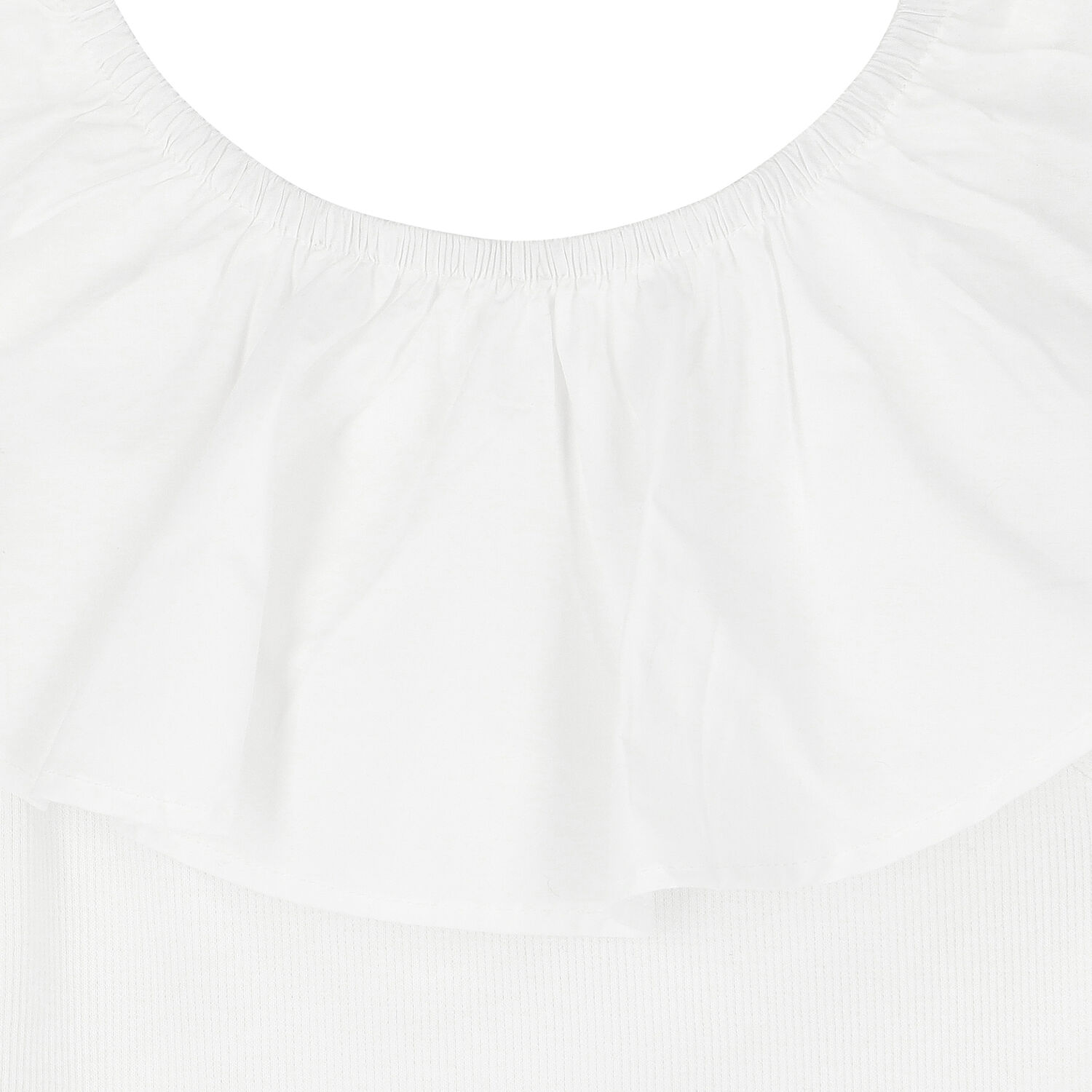 Girls White Ruffled Top, 1, hi-res image number null