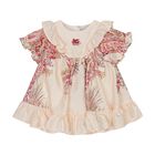 Baby Girls Ivory & Pink Paisley Dress, 2, hi-res
