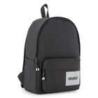 Boys Black Logo Backpack , 1, hi-res