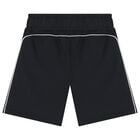 Boys Black Logo Shorts, 1, hi-res
