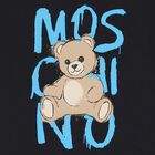 Boys Black Teddy Bear Logo T-Shirt, 1, hi-res