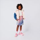 Girls Multi-Colured Satin Plissé Skirt, 1, hi-res