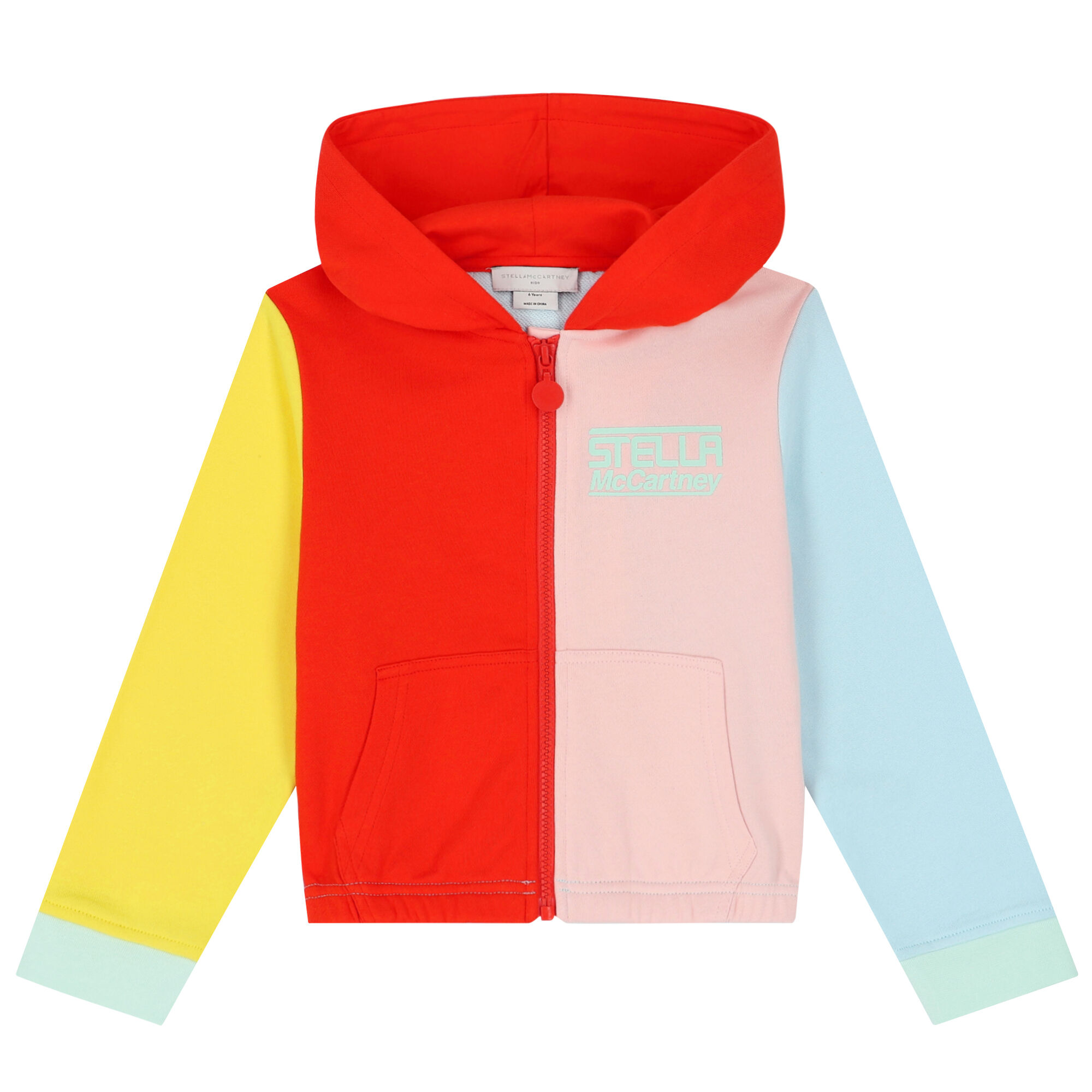 Stella McCartney Girls Multi-Colored Logo Zip Up Top