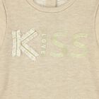 Girls Beige Embroidered Dress, 1, hi-res