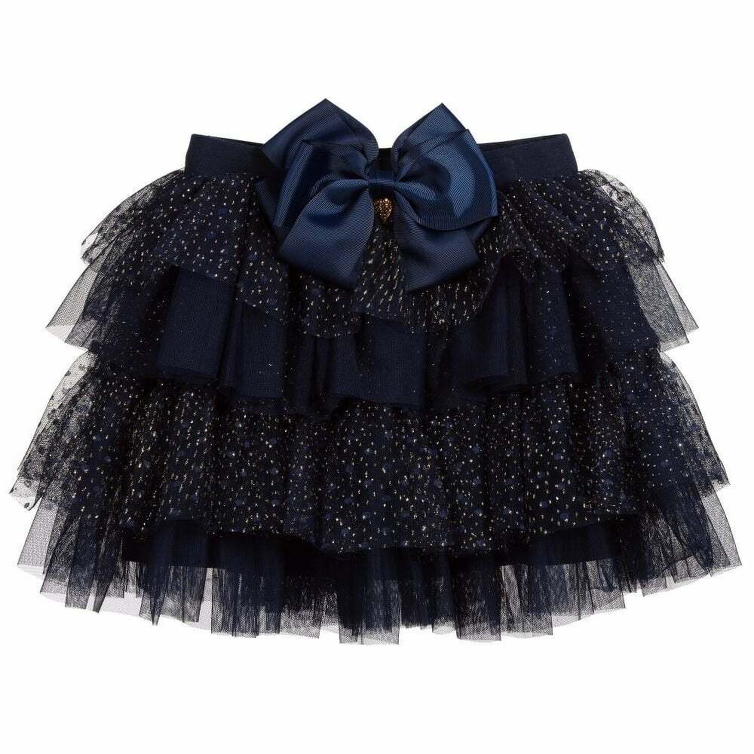 Girls Navy Blue Tulle Skirt, 2, hi-res image number null
