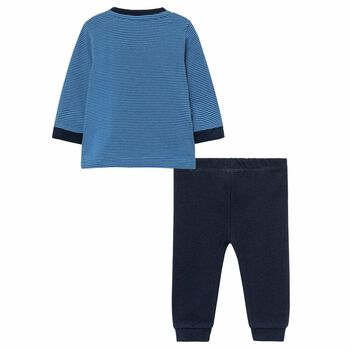 Younger Boys Navy & Blue Trouser Set
