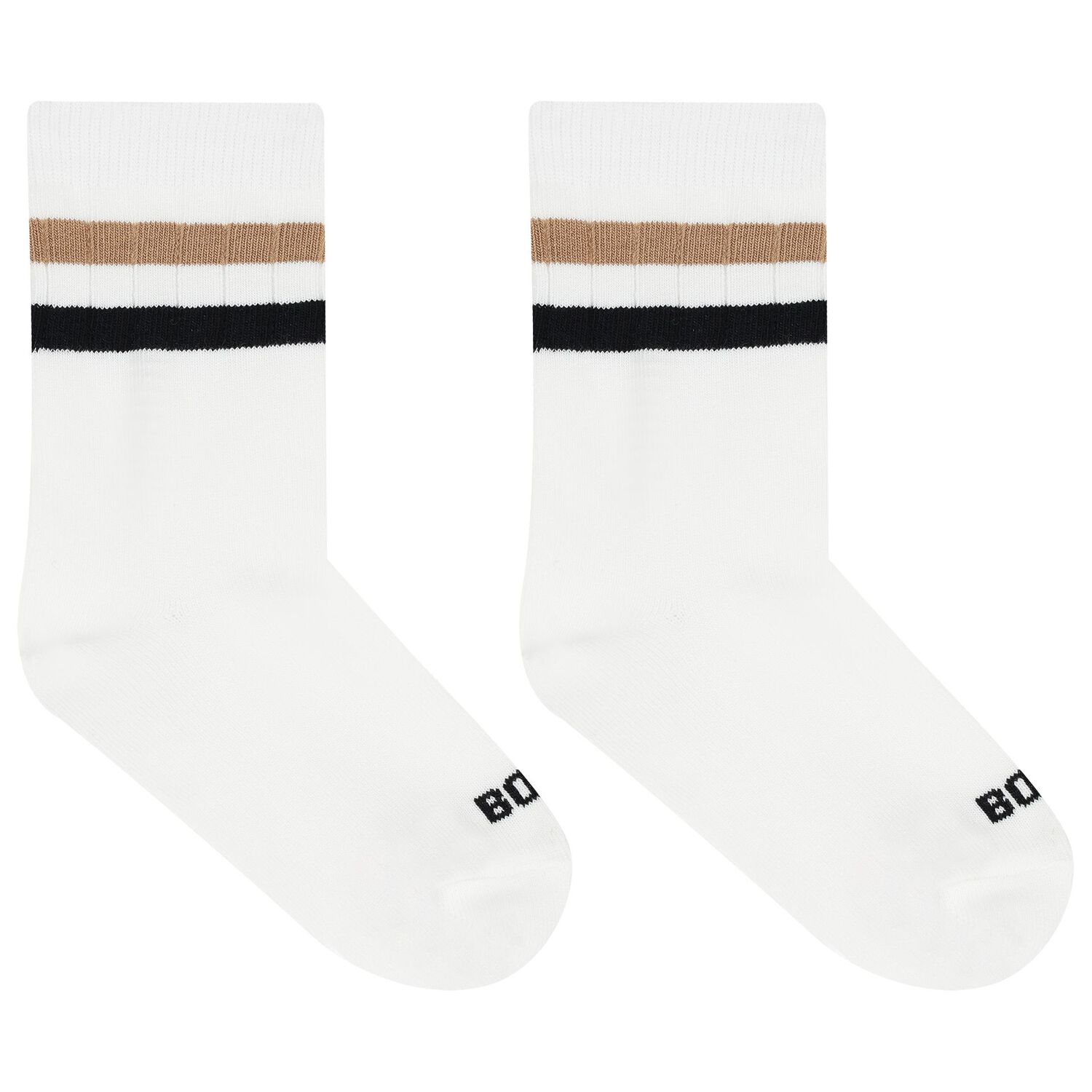 Boys White Logo Socks ( 2-Pack ), 1, hi-res image number null
