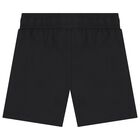Boys Black Logo Swim Shorts, 1, hi-res