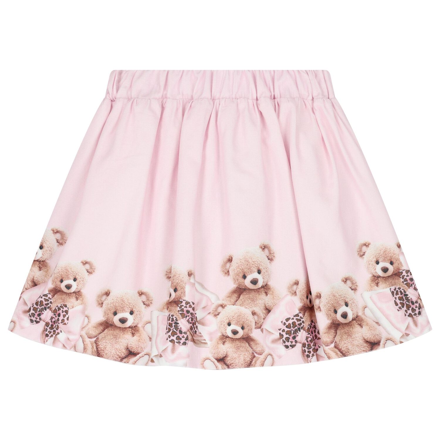 Girls White & Pink Teddy Bear Skirt Set, 1, hi-res image number null