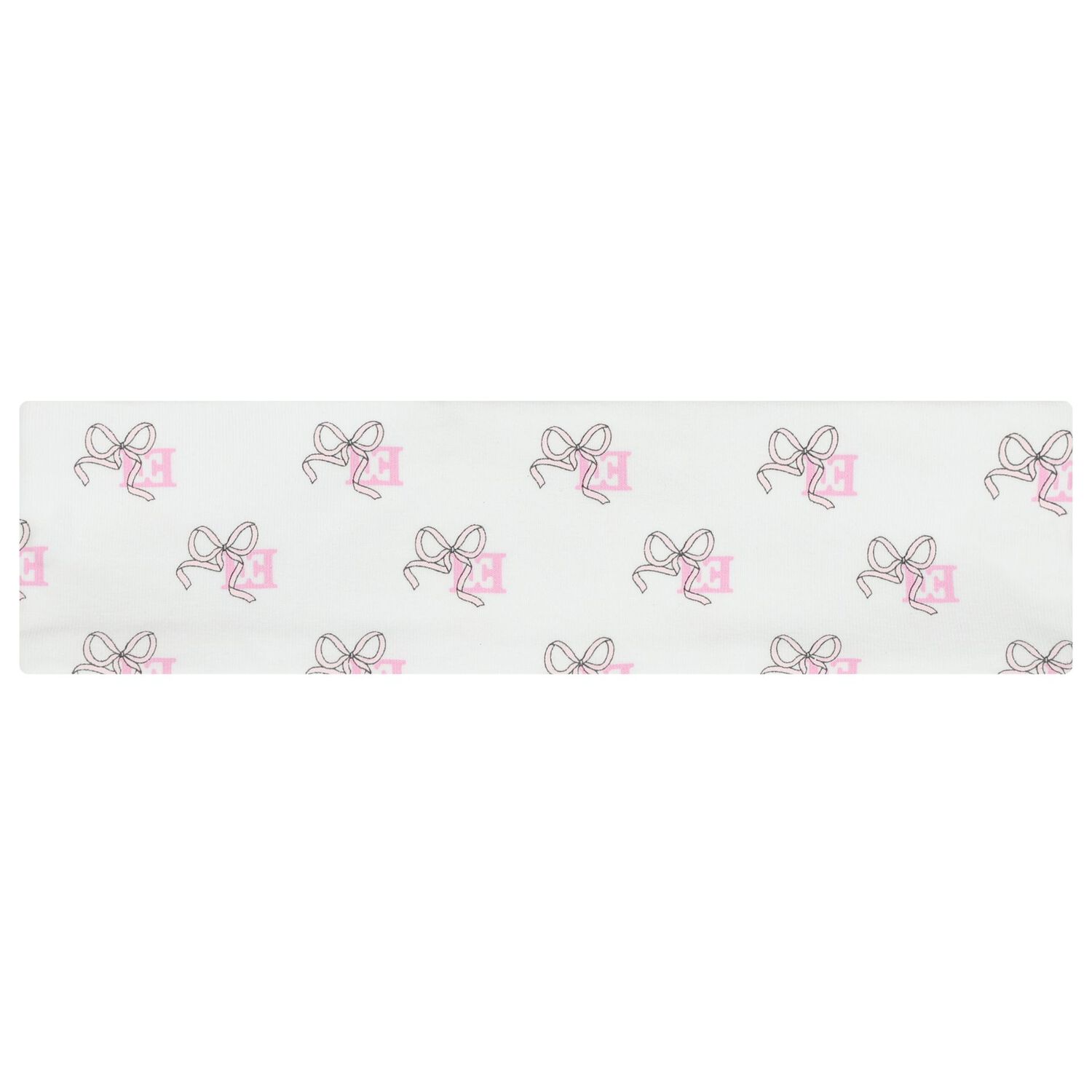 Baby Girls White Logo Headband , 1, hi-res