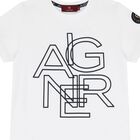 تي شيرت أبيض بشعار للأولاد, 1, hi-res