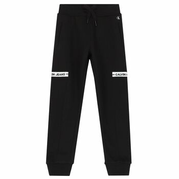 Boys Black Logo Joggers