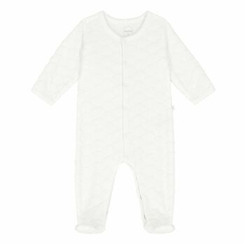 White Velour Babygrow