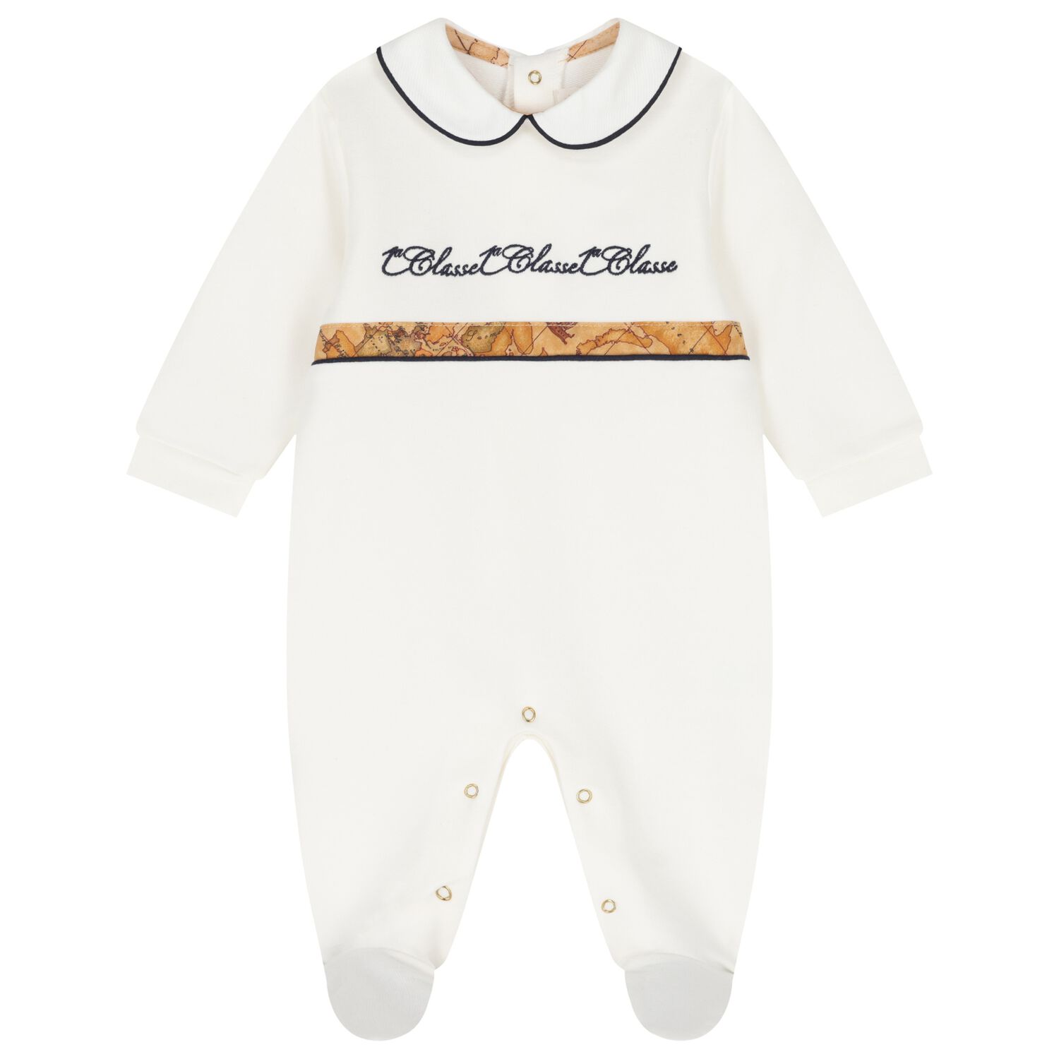 Ivory Geo Map Babygrow, 1, hi-res