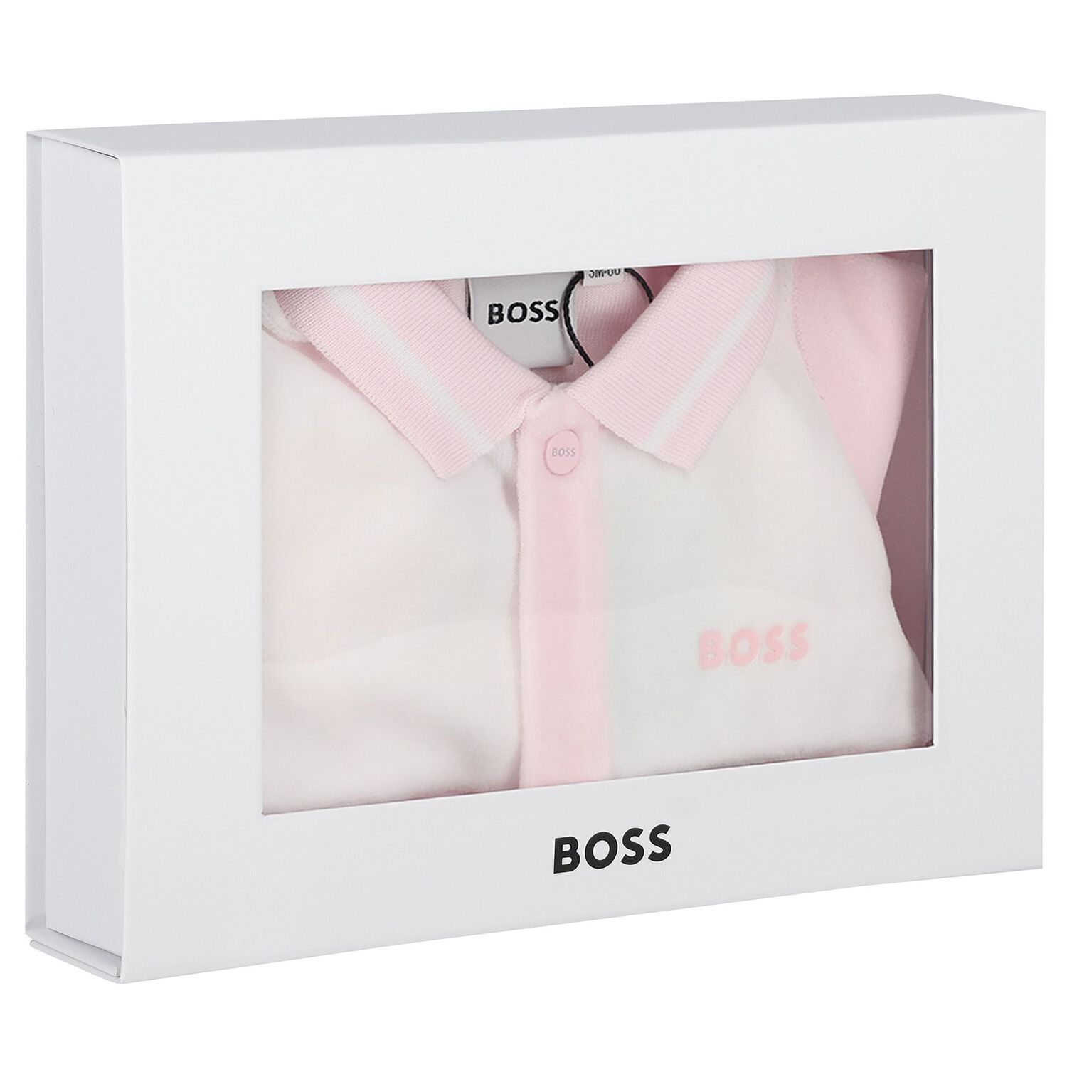 Baby Girls Pink & White Babygrow, 1, hi-res image number null