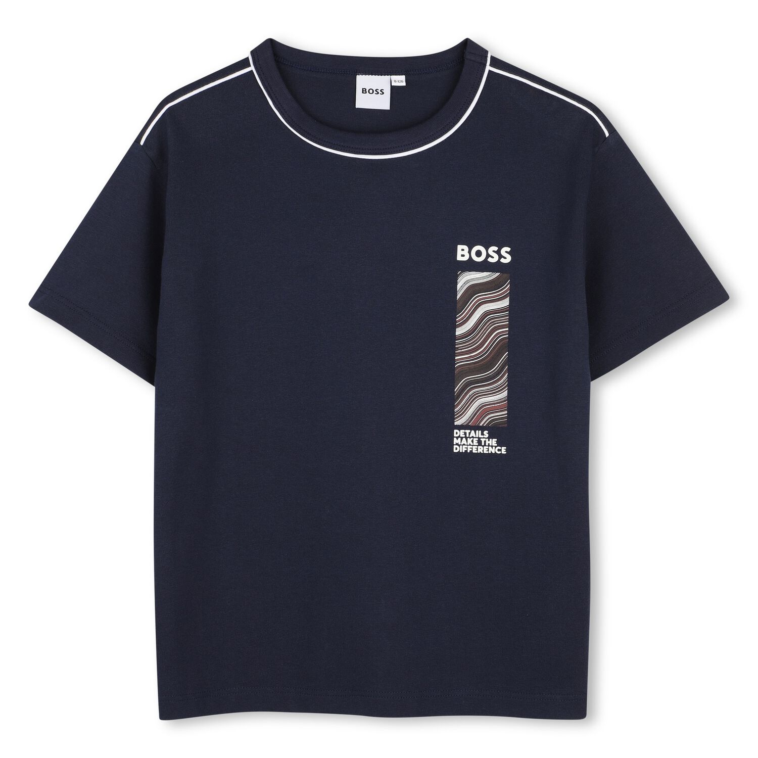 Boys Navy Blue Logo T-Shirt, 2, hi-res