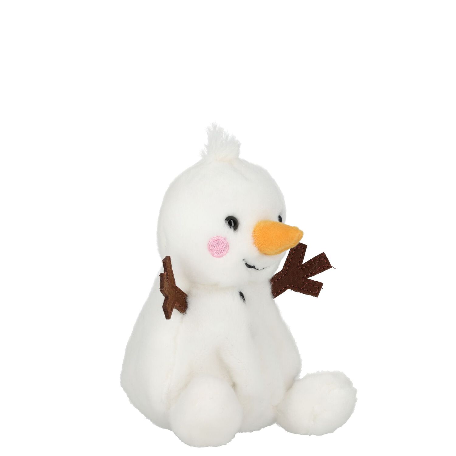 Palm Pals White Twig Snowman Soft Toy ( 13CM ), 1, hi-res