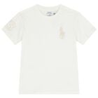 Boys Ivory Logo T-Shirt, 1, hi-res